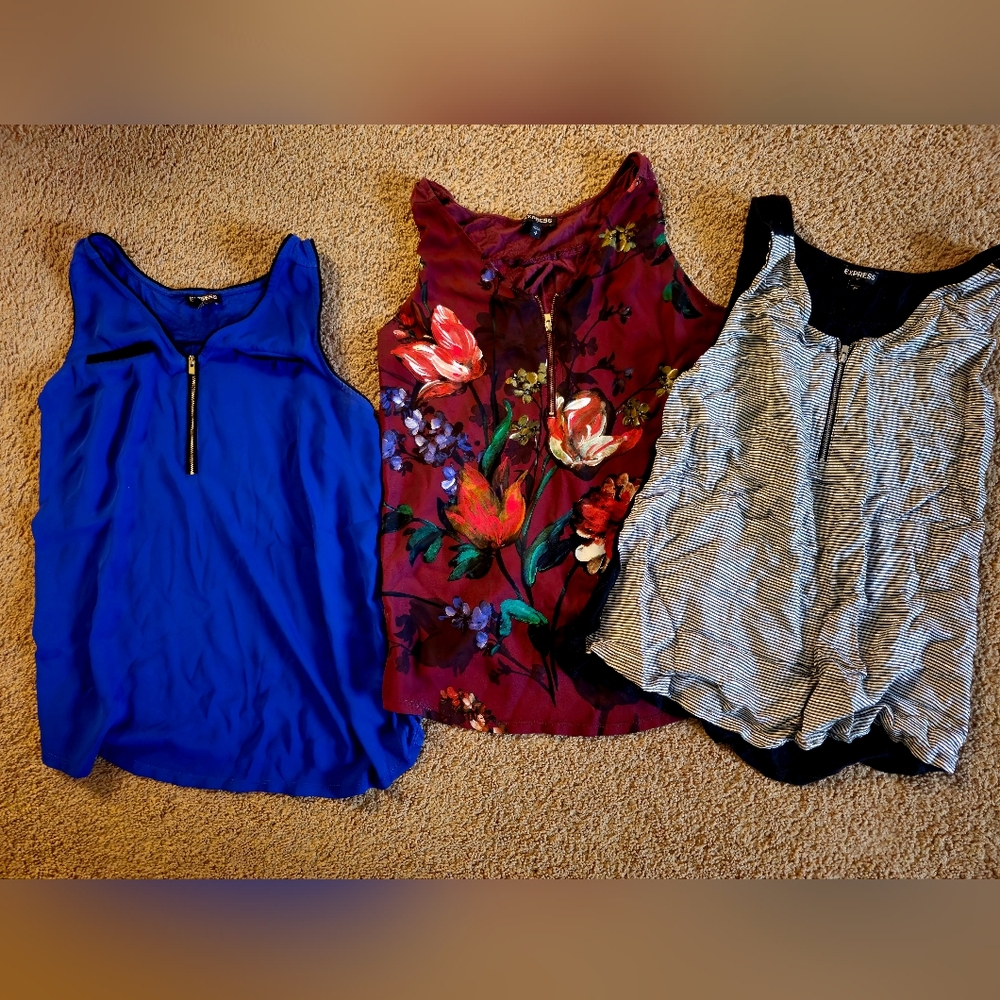 Size Small Express Floral and Solid Women's Tops Set